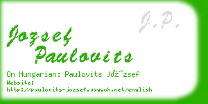 jozsef paulovits business card